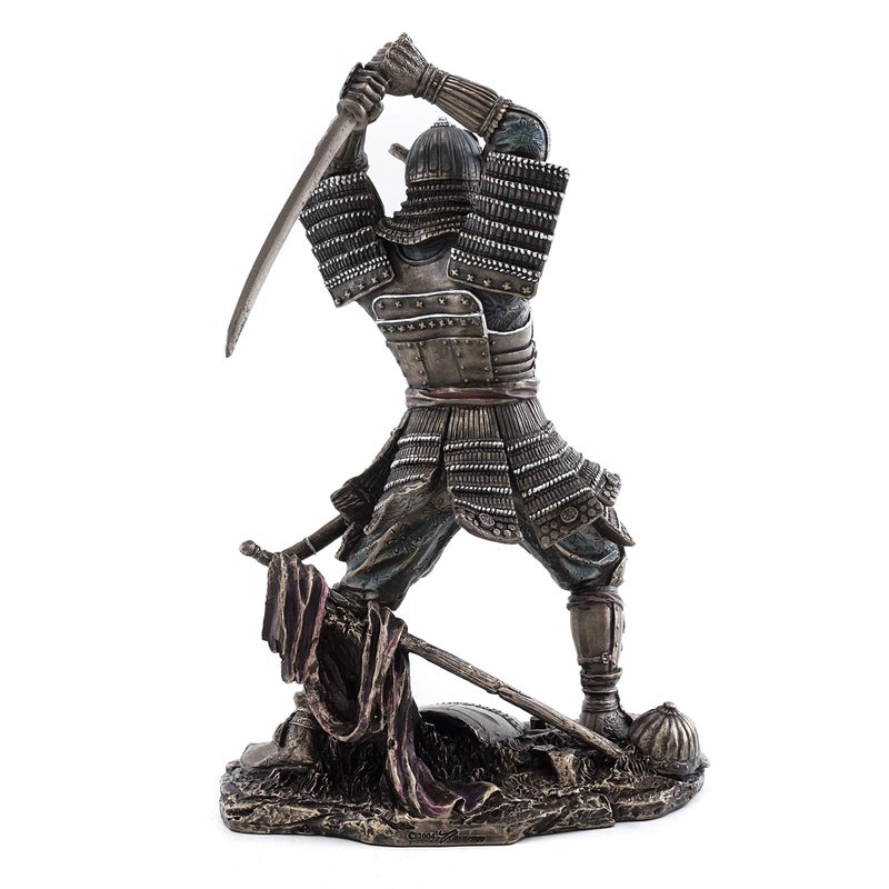 Top Collection Japanese Bushido Samurai Warrior Statue- Historical Sculpture with Martial Arts Sword in Premium Cold Cast Bronze - 9-Inch Collectible Figurine - Image 4